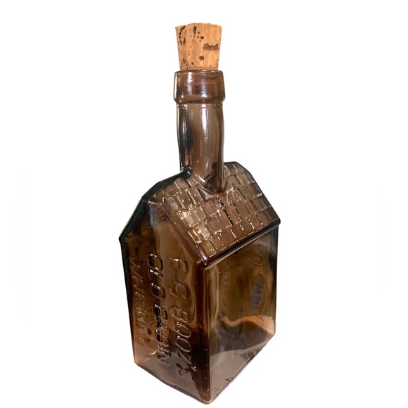 Vintage Signed Wheaton Whiskey Glass Bottle - Amethyst With Cork - Picture 2 of 12